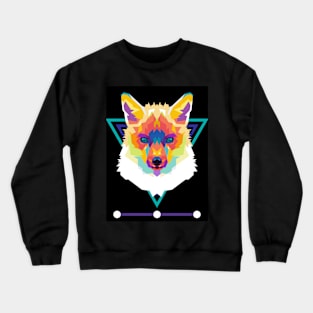 wolf head pop art Crewneck Sweatshirt